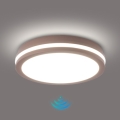 Brilagi - BENE LED-Außenleuchte mit Sensor, LED/24W/230V, Ø 26 cm, braun, IP54