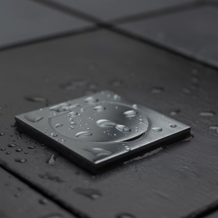 Brilagi - Boden-Einbausteckdose für den Outdoor-Bereich IP55 matt Chrom quadratisch