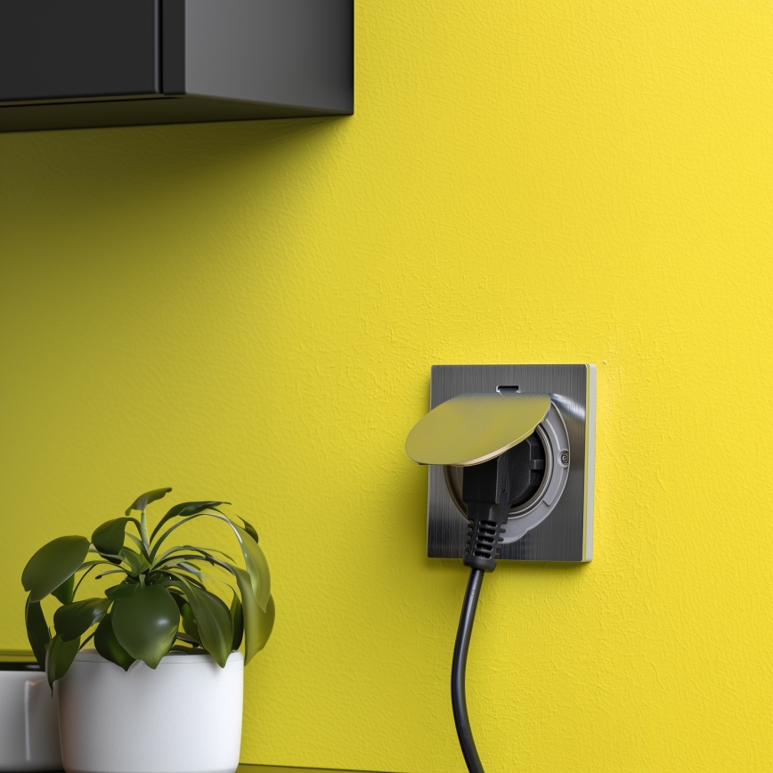 Brilagi - Boden-Einbausteckdose für den Outdoor-Bereich IP55 matt Chrom quadratisch
