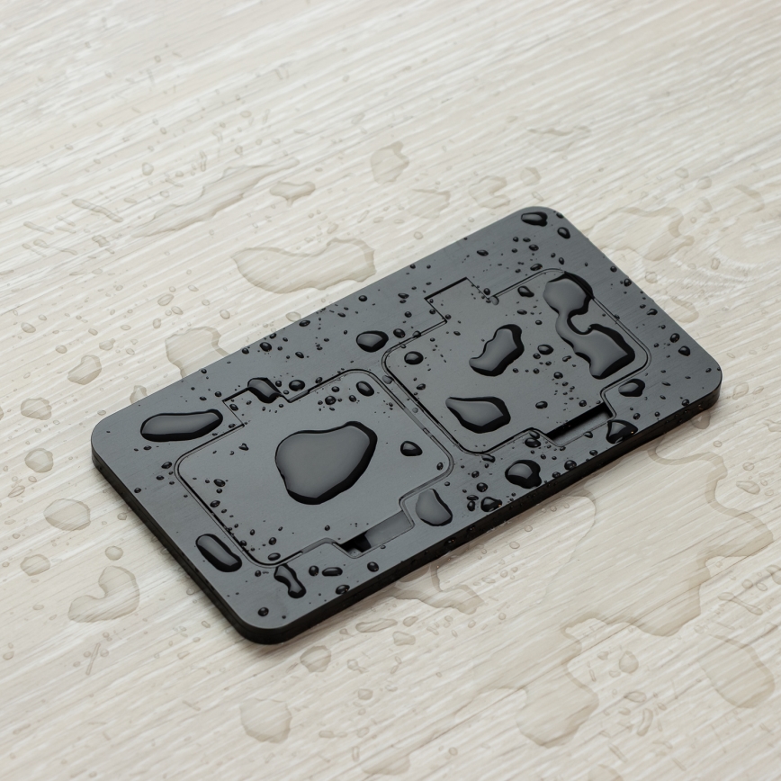 Brilagi - Bodeneinbaudoppelsteckdose für den Außenbereich IP55, schwarz, rechteckig