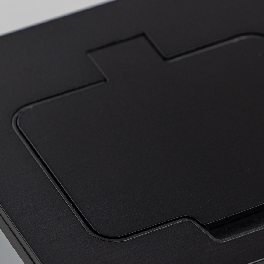 Brilagi - Bodeneinbaudoppelsteckdose für den Außenbereich IP55, schwarz, rechteckig