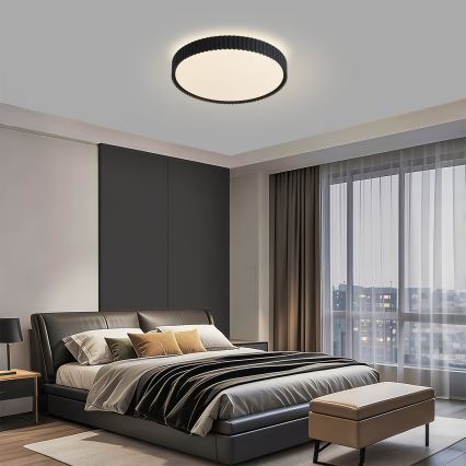 Brilagi - LED-dimmbare Deckenleuchte CORVO LED/54W/230V 3000-6000K schwarz Ø 40 cm + Fernbedienung