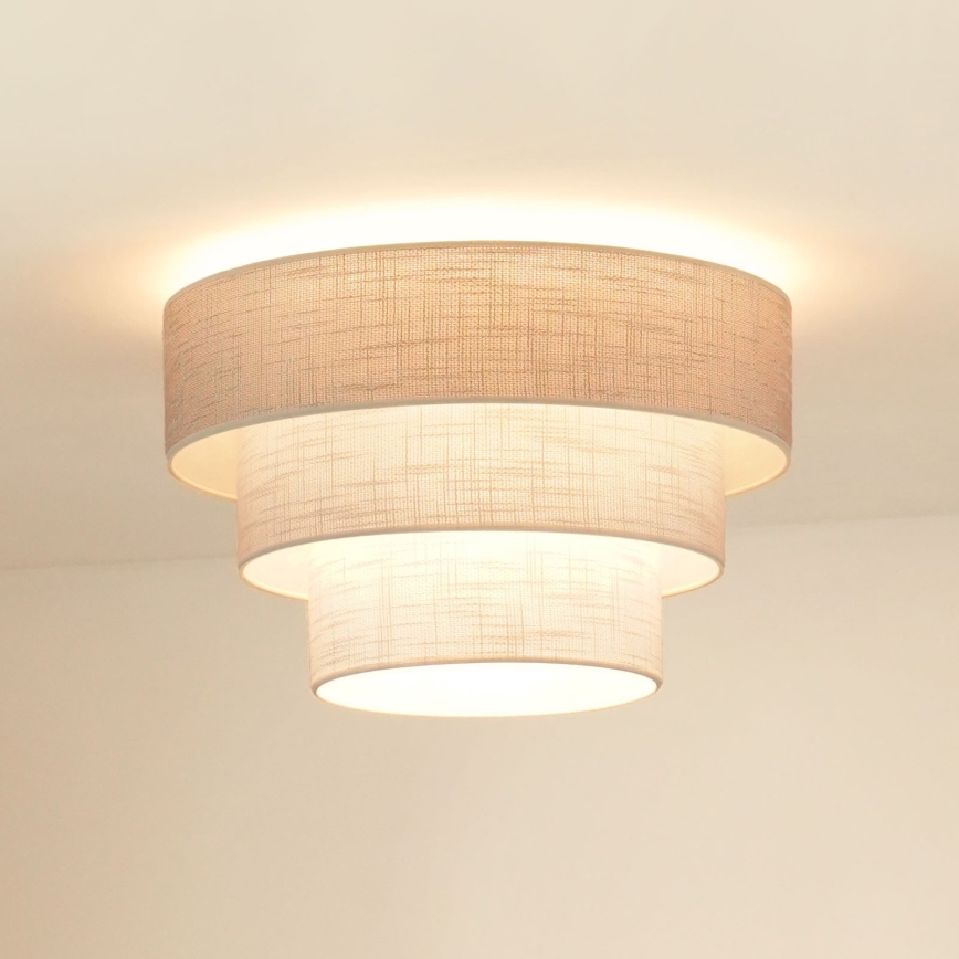 Brilagi - Deckenleuchte ALASKA LUNETA 1xE27/15W/230V d 45 cm grau/cremefarben