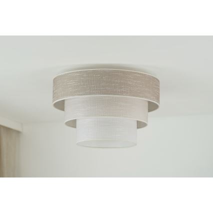 Brilagi - Deckenleuchte ALASKA LUNETA 1xE27/15W/230V d 45 cm grau/cremefarben