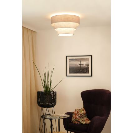 Brilagi - Deckenleuchte ALASKA LUNETA 1xE27/15W/230V d 45 cm grau/cremefarben