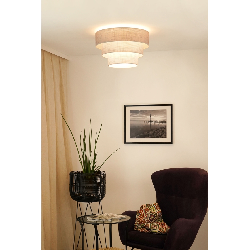 Brilagi - Deckenleuchte ALASKA LUNETA 1xE27/15W/230V d 45 cm grau/cremefarben