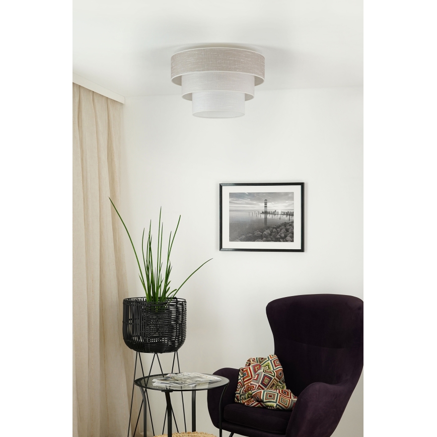 Brilagi - Deckenleuchte ALASKA LUNETA 1xE27/15W/230V d 45 cm grau/cremefarben