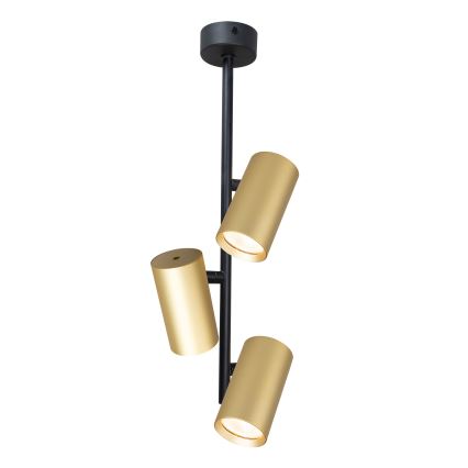 Brilagi - Deckenleuchte an Stange SELE VERTICAL 3xGU10/30W/230V schwarz/golden