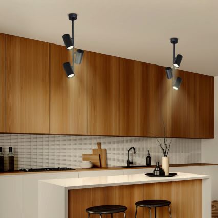 Brilagi - Deckenleuchte an Stange SELE VERTICAL 3xGU10/30W/230V schwarz