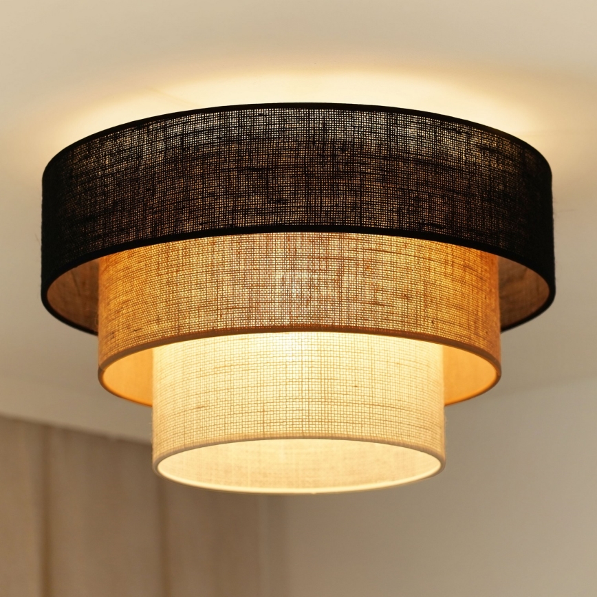 Brilagi - Deckenleuchte ASPEN LUNETA 1xE27/15W/230V d 45 cm schwarz/beige/cremefarben