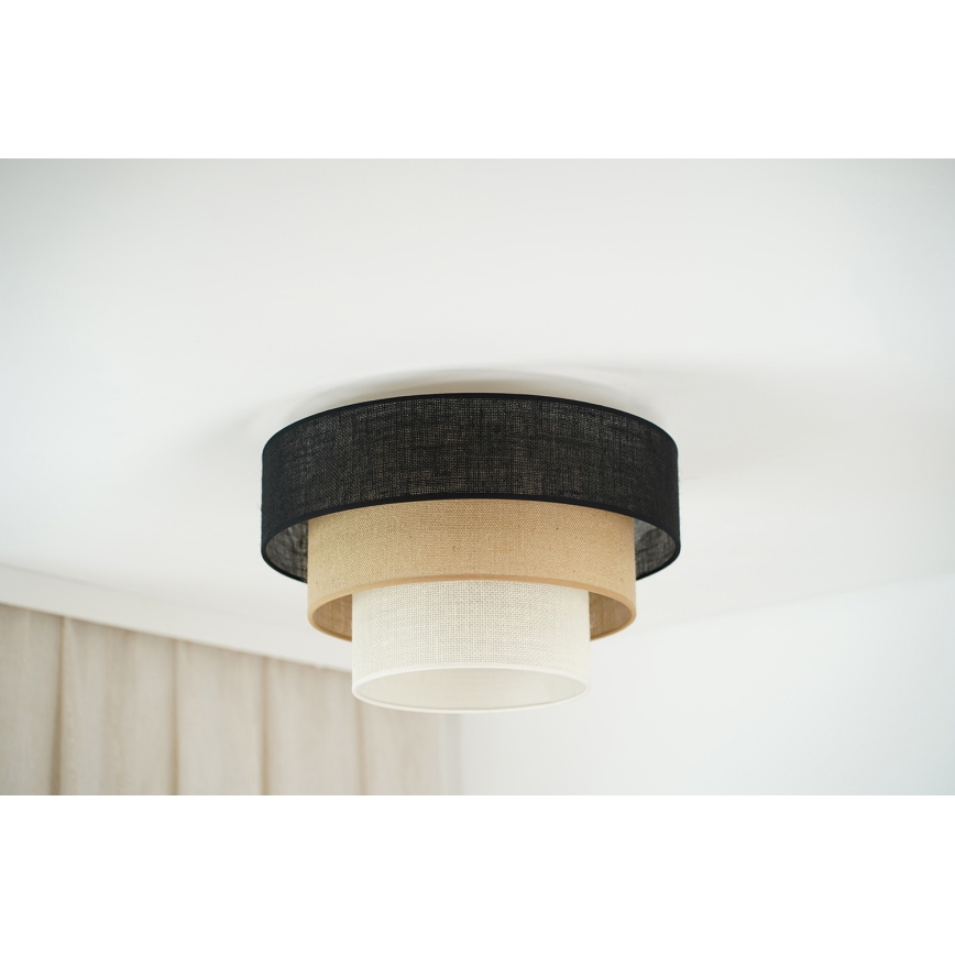 Brilagi - Deckenleuchte ASPEN LUNETA 1xE27/15W/230V d 45 cm schwarz/beige/cremefarben