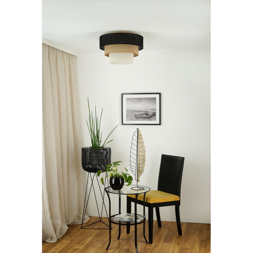 Brilagi - Deckenleuchte ASPEN LUNETA 1xE27/15W/230V d 45 cm schwarz/beige/cremefarben