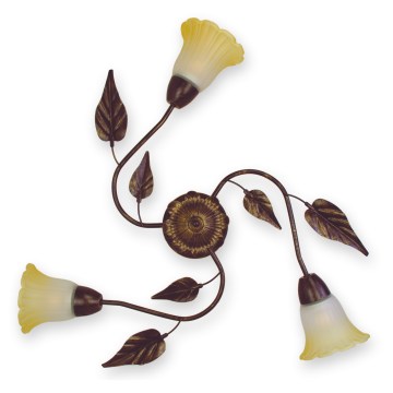 BRILAGI - Deckenleuchte BLOSSOM 3xE27/40W/230V Ø 75 cm Patina/Messing