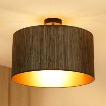 Brilagi - Deckenleuchte BOSTON ROLLER 1xE27/15W/230V Ø 45 cm Stroh Braun/Gold