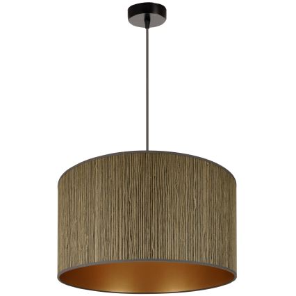 Brilagi - Hängeleuchte an Seil BOSTON ROLLER 1xE27/15W/230V Ø 45 cm Stroh Braun/Gold