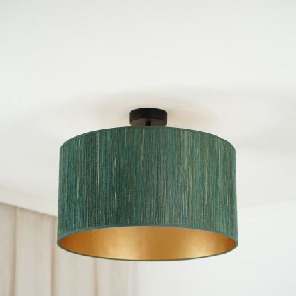 Brilagi - Deckenleuchte BOSTON ROLLER 1xE27/15W/230V Ø 45 cm Stroh grün/gold