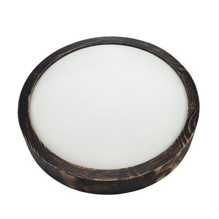 Brilagi - Deckenleuchte CARVALHO SLIM SMOKEY 1xE27/60W/230V Eiche Ø 27,5 cm