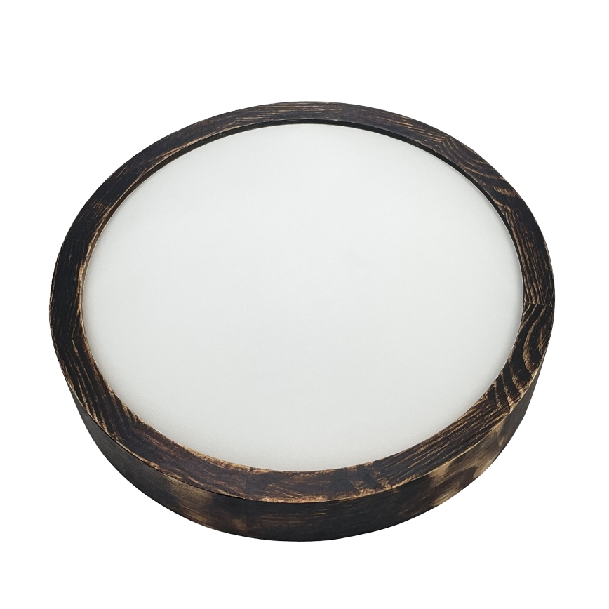 Brilagi - Deckenleuchte CARVALHO SLIM SMOKEY 1xE27/60W/230V Eiche Ø 27,5 cm