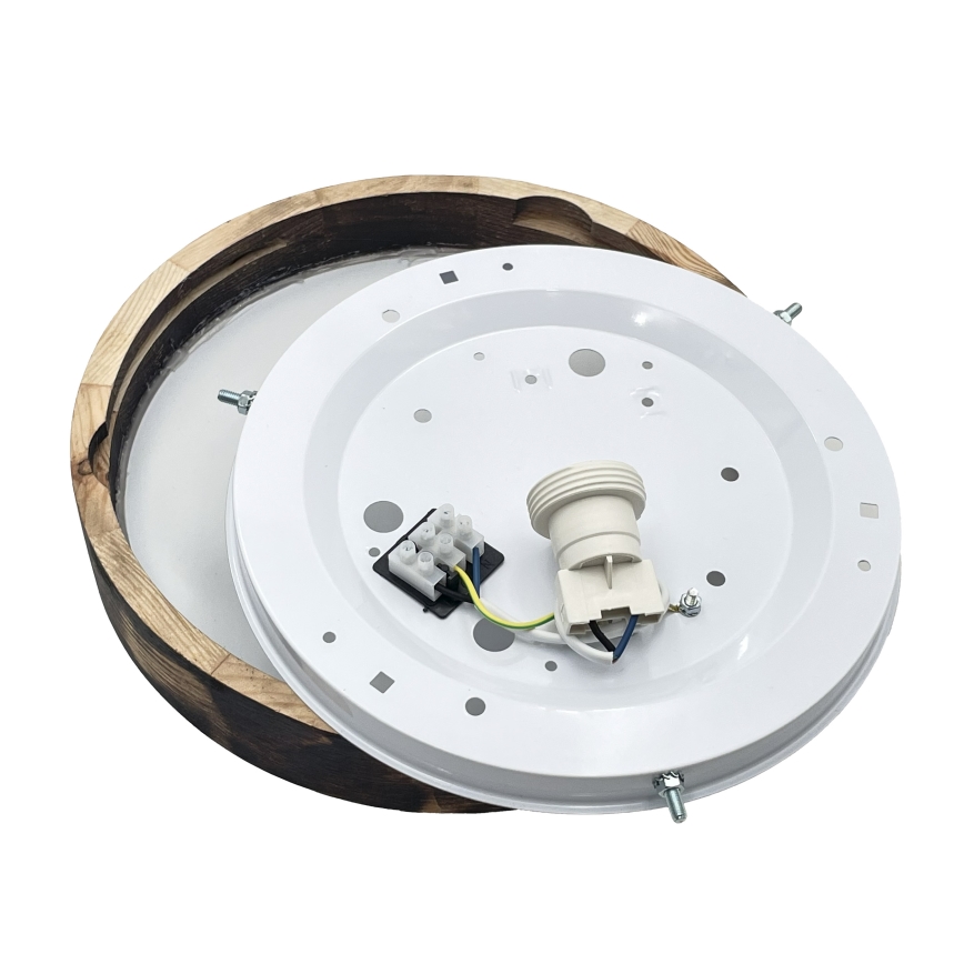 Brilagi - Deckenleuchte CARVALHO SLIM SMOKEY 1xE27/60W/230V Eiche Ø 27,5 cm