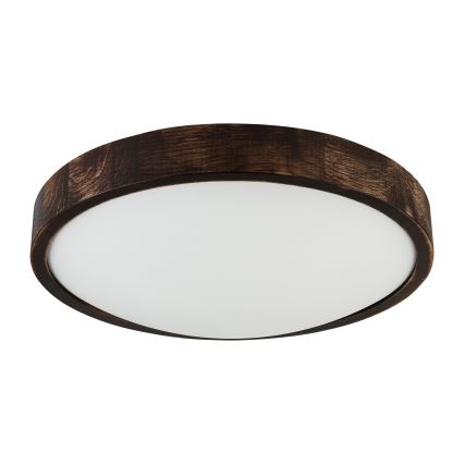 Brilagi - Deckenleuchte CARVALHO SLIM SMOKEY 2xE27/60W/230V Eiche Ø 37,5 cm