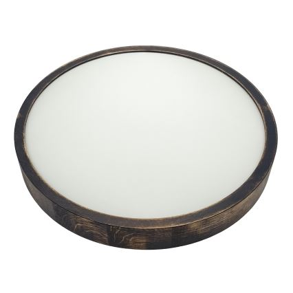 Brilagi - Deckenleuchte CARVALHO SLIM SMOKEY 2xE27/60W/230V Eiche Ø 37,5 cm