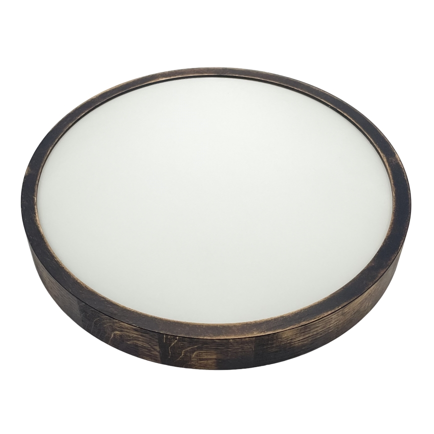 Brilagi - Deckenleuchte CARVALHO SLIM SMOKEY 2xE27/60W/230V Eiche Ø 37,5 cm