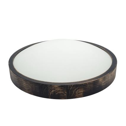 Brilagi - Deckenleuchte CARVALHO SLIM SMOKEY 2xE27/60W/230V Eiche Ø 37,5 cm