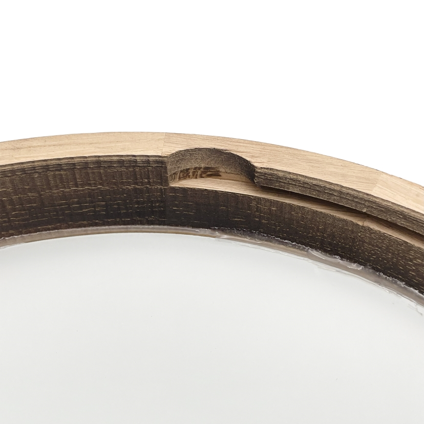 Brilagi - Deckenleuchte CARVALHO SLIM SMOKEY 3xE27/60W/230V Eiche Ø 47,5 cm