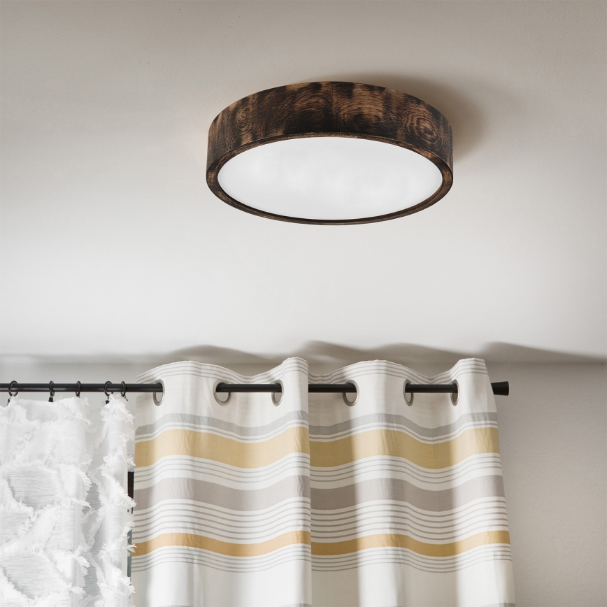 Brilagi - Deckenleuchte CARVALHO SMOKEY 2xE27/60W/230V Eiche Ø 37,5 cm