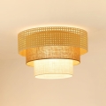 BRILAGI - Deckenleuchte CEDAR LUNETA 1xE27/15W/230V Ø 45 cm Rattan/Braun/Creme