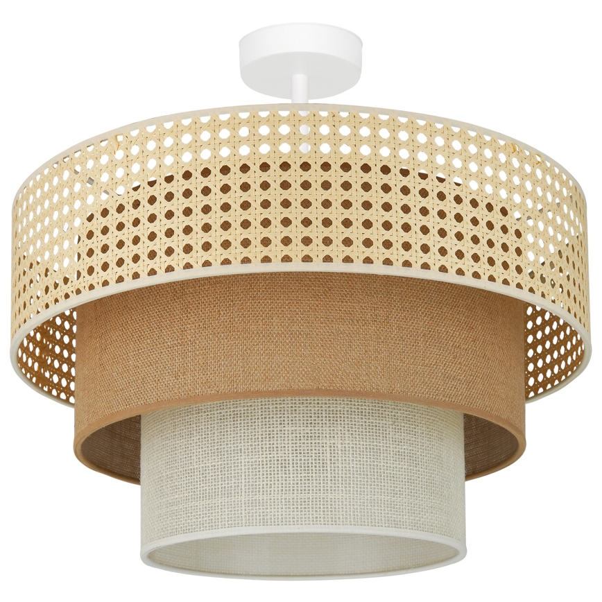 Brilagi - Deckenleuchte CEDAR LUNETA 1xE27/15W/230V Ø 45 cm Rattan/Braun/Creme