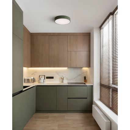 Brilagi - Deckenleuchte CLARE 3xE27/24W/230V Ø 40 cm khaki