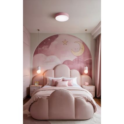 Brilagi - Deckenleuchte CLARE 3xE27/24W/230V Ø 40 cm rosa