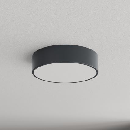 Brilagi - Badezimmer-Deckenleuchte mit Bewegungs- und Dämmerungssensor CLARE 2xE27/24W/230V Ø 30 cm Anthrazit IP54