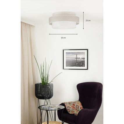 Brilagi - Deckenleuchte DOVER SPACE LED/12W/230V Ø 50 cm 3000K/4000K/6400K grau/creme