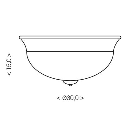 Brilagi - Deckenleuchte FRESCO 2xE27/40W/230V Ø 30 cm kupferfarben