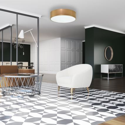 Brilagi - Deckenleuchte für Badezimmer CLARE 2xE27/24W/230V d 40 cm IP54 golden