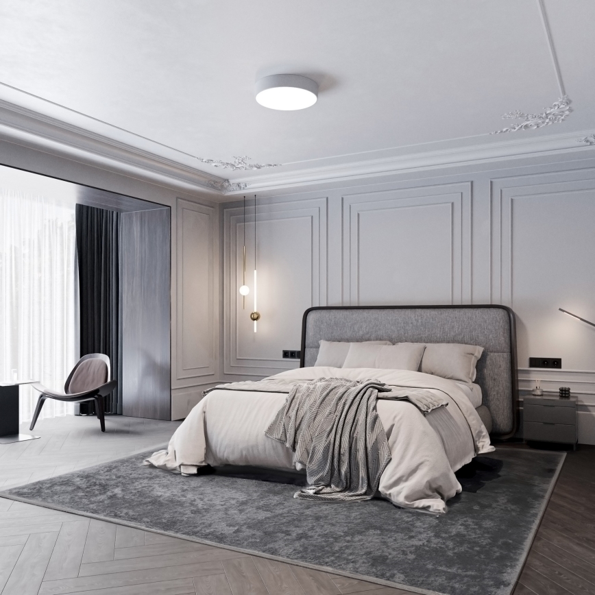 Brilagi - Deckenleuchte für Badezimmer CLARE 3xE27/24W/230V d 40 cm IP54 grau