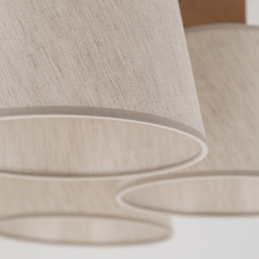 Brilagi - Deckenleuchte LATTE SABIA 5xE27/15W/230V Kiefer/Creme