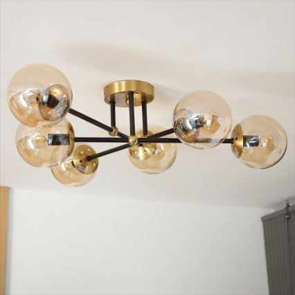 Brilagi - Deckenleuchte MALIVA 6xE14/15W/230V goldfarben