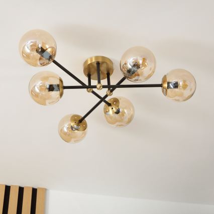 Brilagi - Deckenleuchte MALIVA 6xE14/15W/230V goldfarben