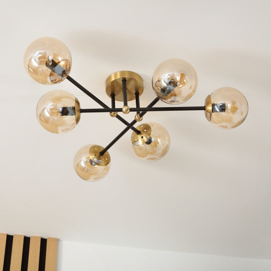 Brilagi - Deckenleuchte MALIVA 6xE14/15W/230V goldfarben