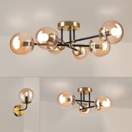 Brilagi - Deckenleuchte MALIVA 6xE14/15W/230V goldfarben