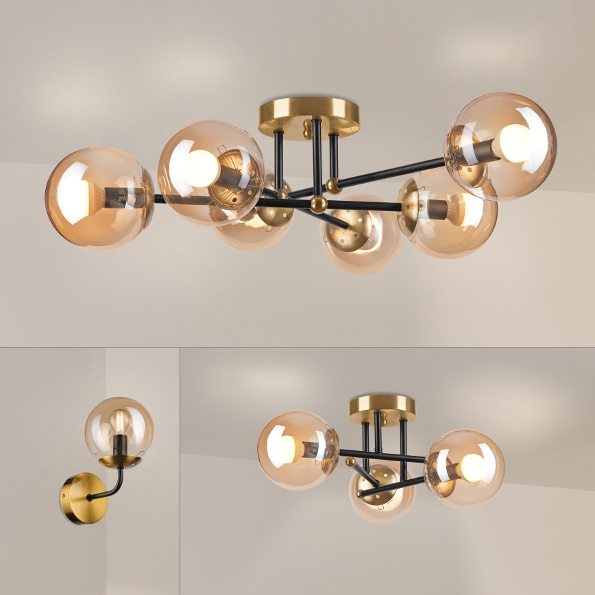 Brilagi - Deckenleuchte MALIVA 6xE14/15W/230V goldfarben