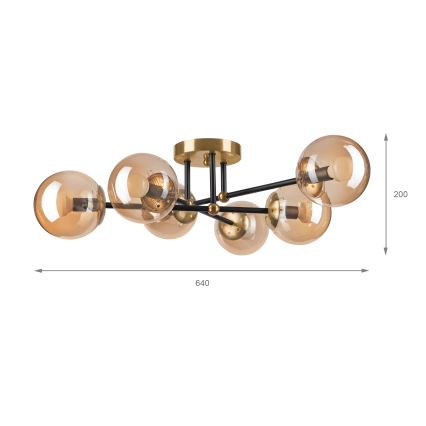 Brilagi - Deckenleuchte MALIVA 6xE14/15W/230V goldfarben