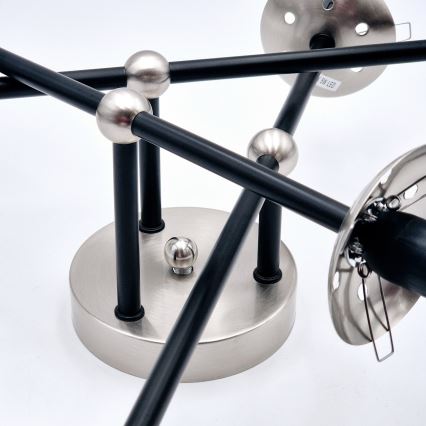 Brilagi - Deckenleuchte MALIVA 6xE14/15W/230V mattchrom/rauchglas