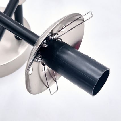 Brilagi - Deckenleuchte MALIVA 6xE14/15W/230V mattchrom/rauchglas