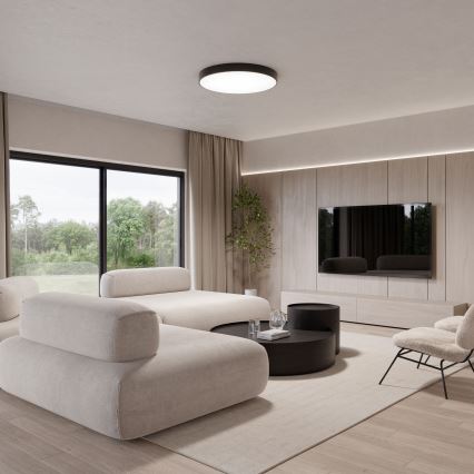 Brilagi - Deckenleuchte mit Sensor CLARE 5xE27/24W/230V Ø 60 cm schwarz