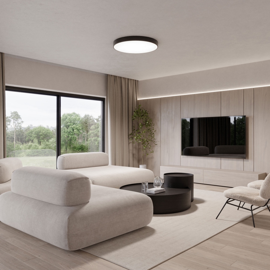 Brilagi - Deckenleuchte mit Sensor CLARE 5xE27/24W/230V Ø 60 cm schwarz