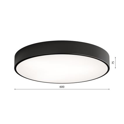 Brilagi - Deckenleuchte mit Sensor CLARE 5xE27/40W/230V Ø 60 cm schwarz